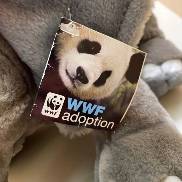 WWF Plush Elephant Soft Toy With Tag 12" Gray & White Conservation Gift Eco-Frie - Picture 9 of 14